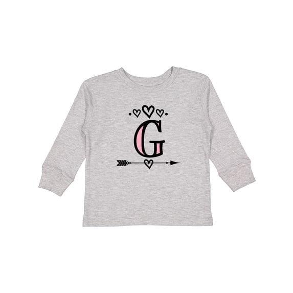 Inktastic Letter G Monogram Tribal Arrow Girls Long Sleeve Toddler T-Shirt