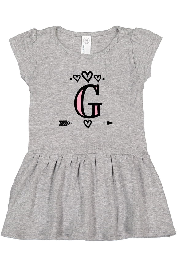 Letter G Monogram Tribal Arrow Girls Toddler Dress