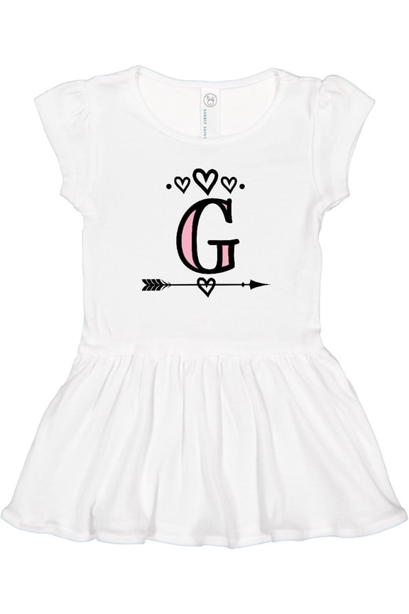 Letter G Monogram Tribal Arrow Girls Toddler Dress