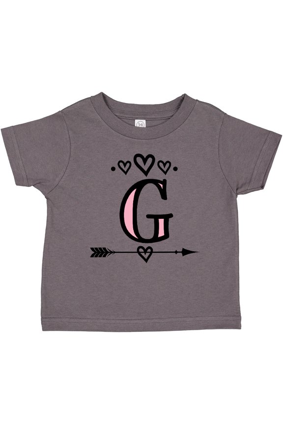 Letter G Monogram Tribal Arrow Girls Toddler T-Shirt