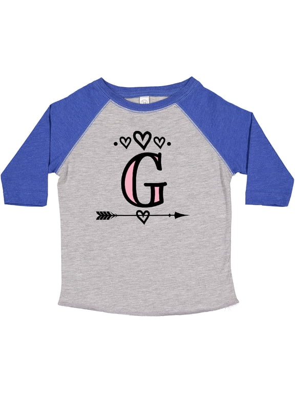Letter G Monogram Tribal Arrow Girls Toddler T-Shirt
