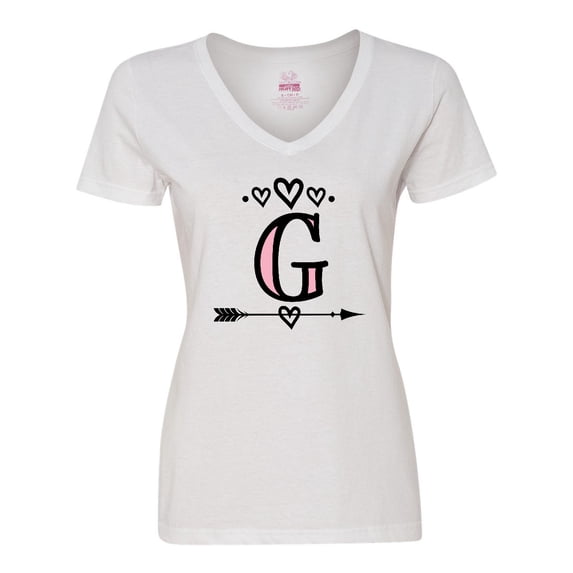Inktastic Letter G Monogram Tribal Arrow Women's V-Neck T-Shirt