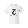 thumbnail image 1 of Inktastic Letter G Monogram Tribal Arrow Youth T-Shirt, 1 of 5
