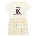 thumbnail image 1 of Inktastic Letter K Monogram Tribal Arrow Girls Toddler Dress, 1 of 5
