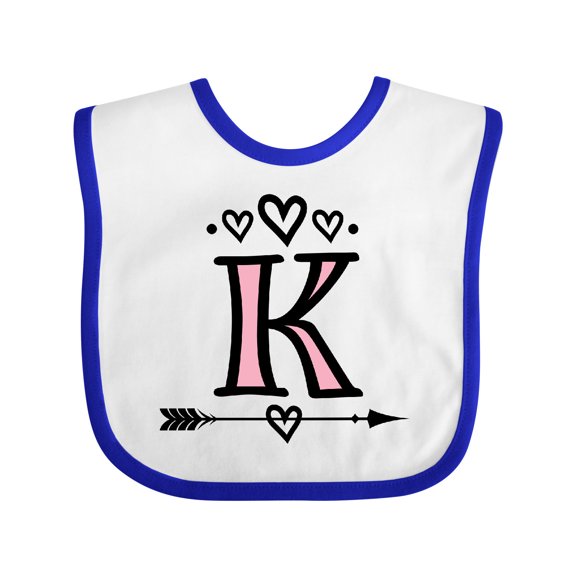 Inktastic Letter K Monogram Tribal Arrow Girls Baby Bib