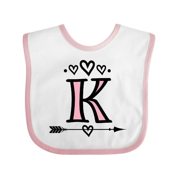 Inktastic Letter K Monogram Tribal Arrow Girls Baby Bib