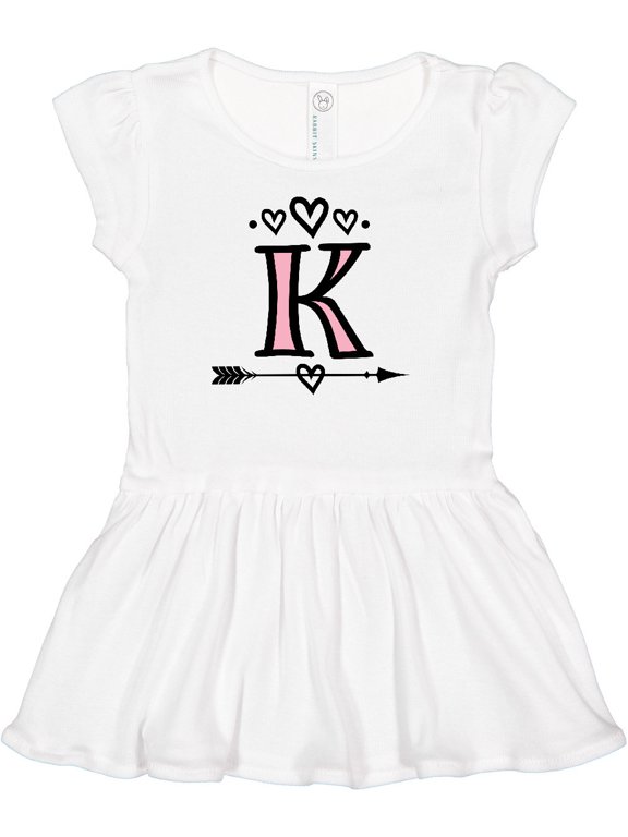 Letter K Monogram Tribal Arrow Girls Baby Dress
