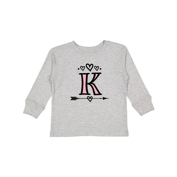 Inktastic Letter K Monogram Tribal Arrow Girls Long Sleeve Toddler T-Shirt