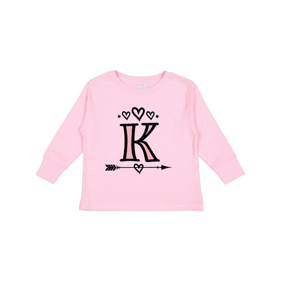 Inktastic Letter K Monogram Tribal Arrow Girls Long Sleeve Toddler T-Shirt