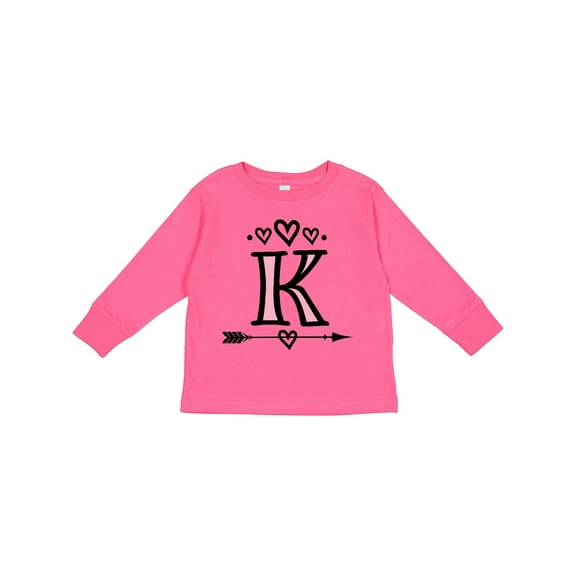 Inktastic Letter K Monogram Tribal Arrow Girls Long Sleeve Toddler T-Shirt