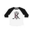 thumbnail image 1 of Inktastic Letter K Monogram Tribal Arrow Girls Toddler T-Shirt, 1 of 5