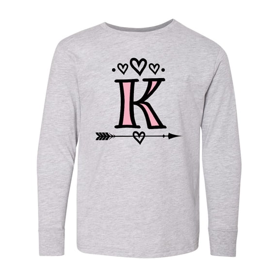 Inktastic Letter K Monogram Tribal Arrow Long Sleeve Youth T-Shirt