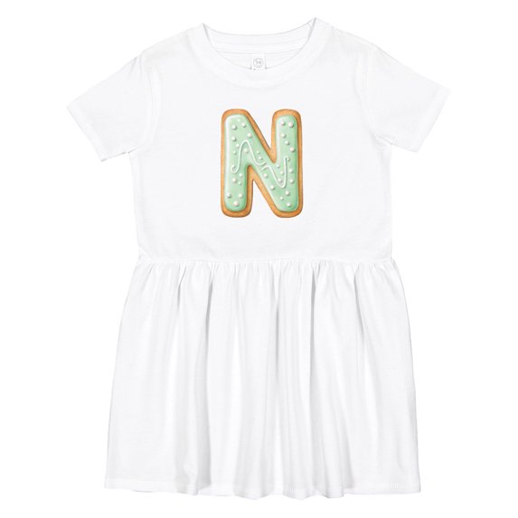Inktastic Letter N Cookie Girls Toddler Dress