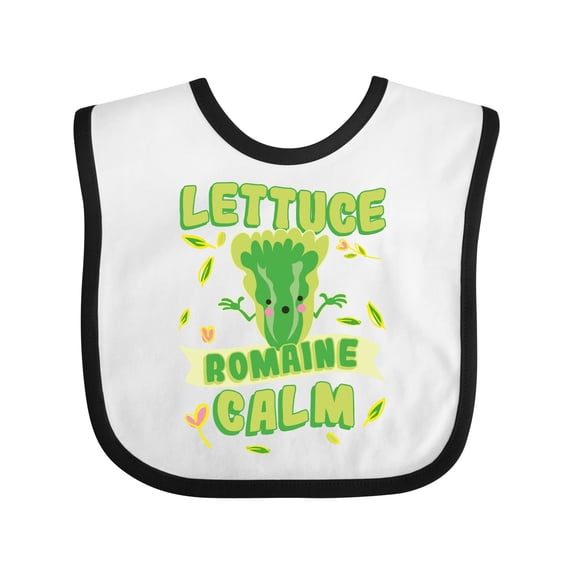 Inktastic Lettuce Romaine Calm Boys or Girls Baby Bib