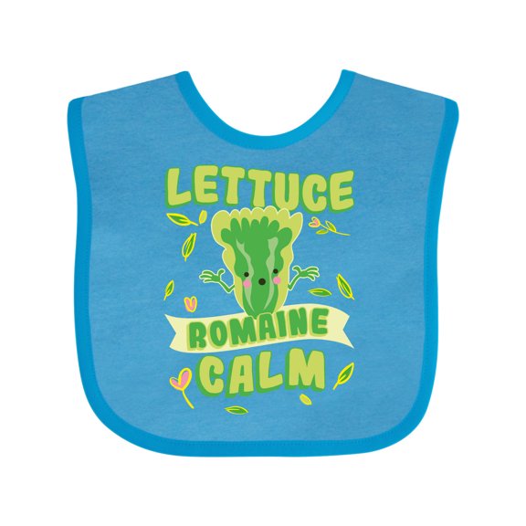 Inktastic Lettuce Romaine Calm Boys or Girls Baby Bib
