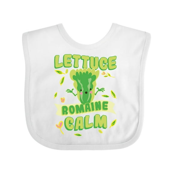 Inktastic Lettuce Romaine Calm Boys or Girls Baby Bib