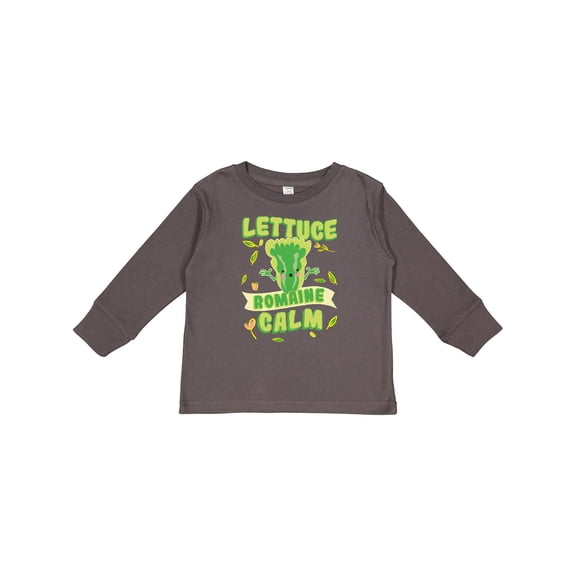 Inktastic Lettuce Romaine Calm Boys or Girls Long Sleeve Toddler T-Shirt