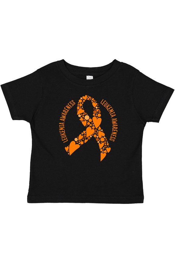 Leukemia Awareness Orange Ribbon Made of Hearts Boys or Girls Baby T-Shirt