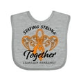 thumbnail image 1 of Inktastic Leukemia Awareness Staying Strong Together and Orange Ribbon Boys or Girls Baby Bib, 1 of 4