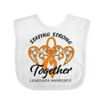 thumbnail image 1 of Inktastic Leukemia Awareness Staying Strong Together and Orange Ribbon Boys or Girls Baby Bib, 1 of 4