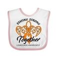 thumbnail image 1 of Inktastic Leukemia Awareness Staying Strong Together and Orange Ribbon Boys or Girls Baby Bib, 1 of 4