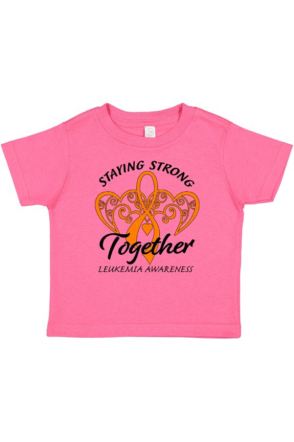 Leukemia Awareness Staying Strong Together and Orange Ribbon Boys or Girls Baby T-Shirt