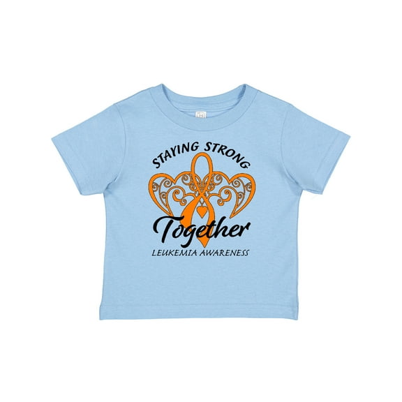 Inktastic Leukemia Awareness Staying Strong Together and Orange Ribbon Boys or Girls Baby T-Shirt