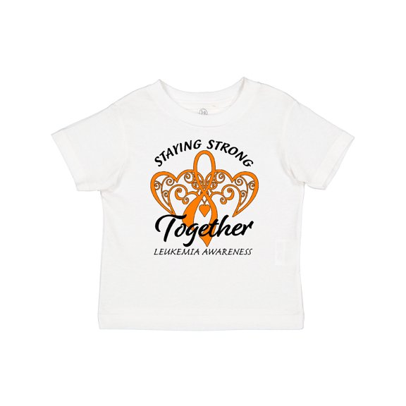 Inktastic Leukemia Awareness Staying Strong Together and Orange Ribbon Boys or Girls Baby T-Shirt