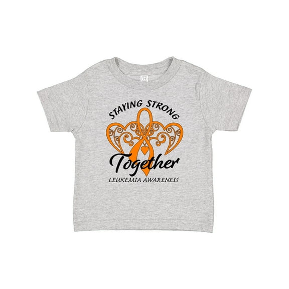 Inktastic Leukemia Awareness Staying Strong Together and Orange Ribbon Boys or Girls Baby T-Shirt