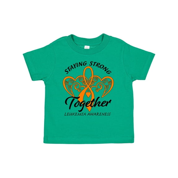 Inktastic Leukemia Awareness Staying Strong Together and Orange Ribbon Boys or Girls Toddler T-Shirt