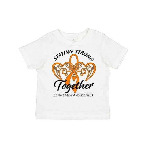 Inktastic Leukemia Awareness Staying Strong Together and Orange Ribbon Boys or Girls Toddler T-Shirt
