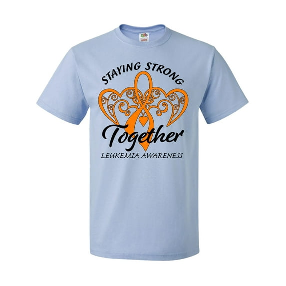 Inktastic Leukemia Awareness Staying Strong Together and Orange Ribbon T-Shirt