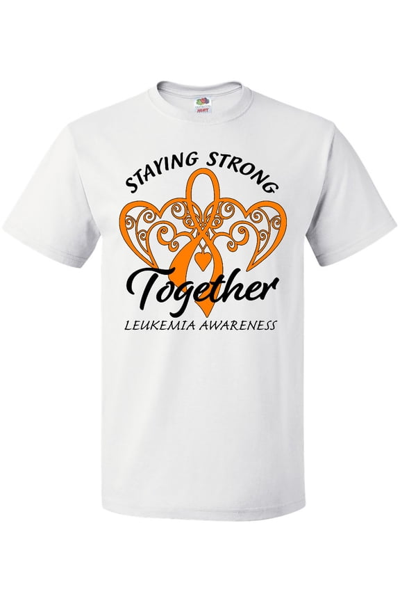Leukemia Awareness Staying Strong Together and Orange Ribbon T-Shirt