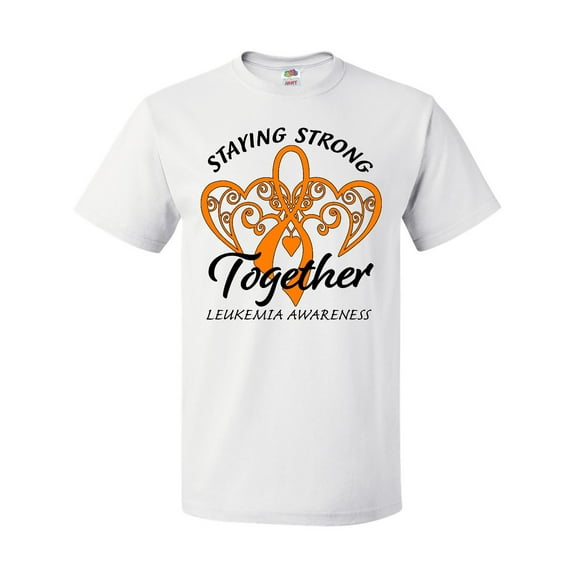 Inktastic Leukemia Awareness Staying Strong Together and Orange Ribbon T-Shirt