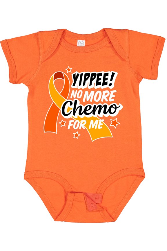 Leukemia Awareness Yippee No More Chemo for Me Boys or Girls Baby Bodysuit