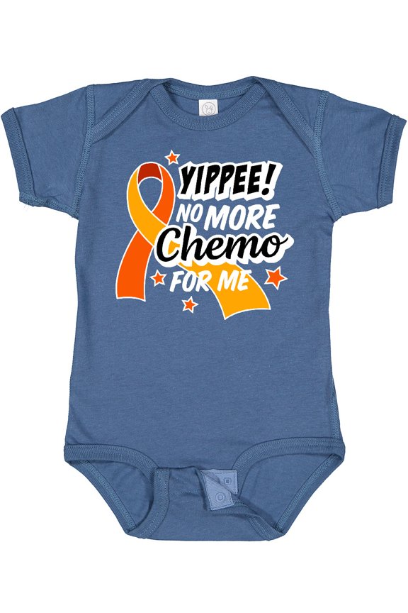 Leukemia Awareness Yippee No More Chemo for Me Boys or Girls Baby Bodysuit