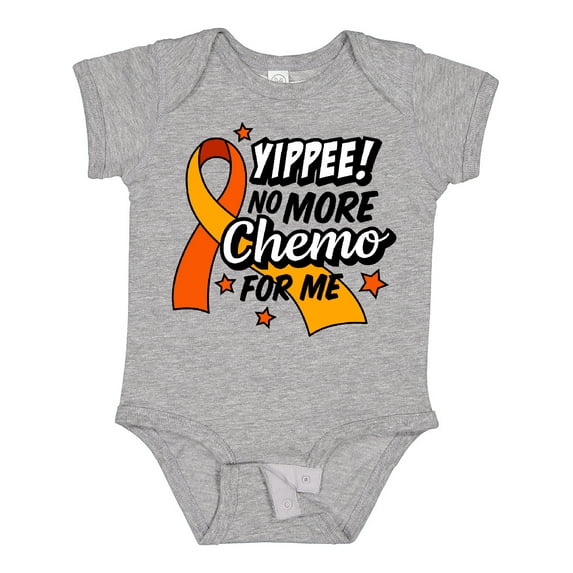 Inktastic Leukemia Awareness Yippee no More Chemo for Me Boys or Girls Baby Bodysuit