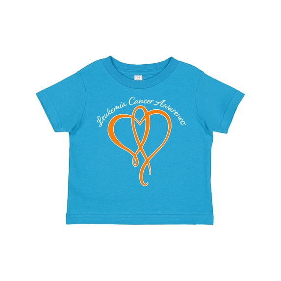 Inktastic Leukemia Awareness with Orange Ribbon Heart Boys or Girls Toddler T-Shirt