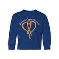 thumbnail image 1 of Inktastic Leukemia Awareness with Orange Ribbon Heart Long Sleeve Youth T-Shirt, 1 of 5