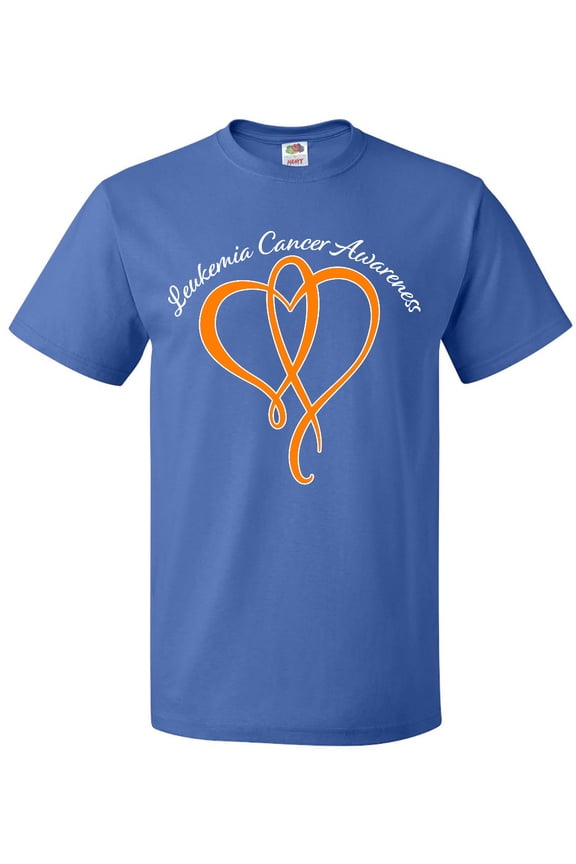 Leukemia Awareness with Orange Ribbon Heart T-Shirt