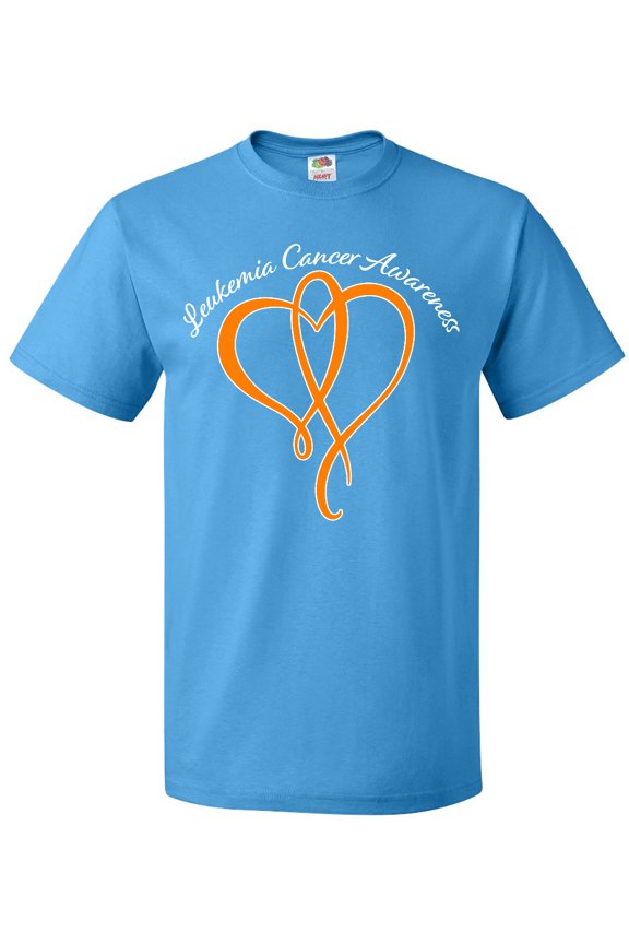 Leukemia Awareness with Orange Ribbon Heart T-Shirt