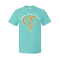 thumbnail image 1 of Inktastic Leukemia Awareness with Orange Ribbon Heart T-Shirt, 1 of 5
