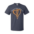 thumbnail image 1 of Inktastic Leukemia Awareness with Orange Ribbon Heart T-Shirt, 1 of 5