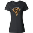 thumbnail image 1 of Inktastic Leukemia Awareness with Orange Ribbon Heart Women's T-Shirt, 1 of 5
