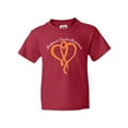 thumbnail image 1 of Inktastic Leukemia Awareness with Orange Ribbon Heart Youth T-Shirt, 1 of 5