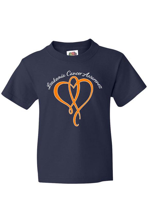 Leukemia Awareness with Orange Ribbon Heart Youth T-Shirt