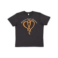 thumbnail image 1 of Inktastic Leukemia Awareness with Orange Ribbon Heart Youth T-Shirt, 1 of 5