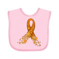 thumbnail image 1 of Inktastic Leukemia Awareness with Orange Ribbon Made of Hearts Boys or Girls Baby Bib, 1 of 4