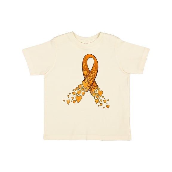 Inktastic Leukemia Awareness with Orange Ribbon Made of Hearts Boys or Girls Toddler T-Shirt