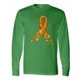 thumbnail image 1 of Inktastic Leukemia Awareness with Orange Ribbon Made of Hearts Long Sleeve T-Shirt, 1 of 5